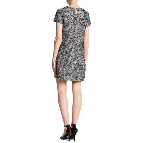 NWT Size 12P CeCe Kayte Metallic Tweed Shift Dress - Picture 2 of 5